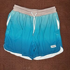 TLF Take Life Further GTS Mesh Gym Shorts Mens/Unisex Size Large Blue Ombré